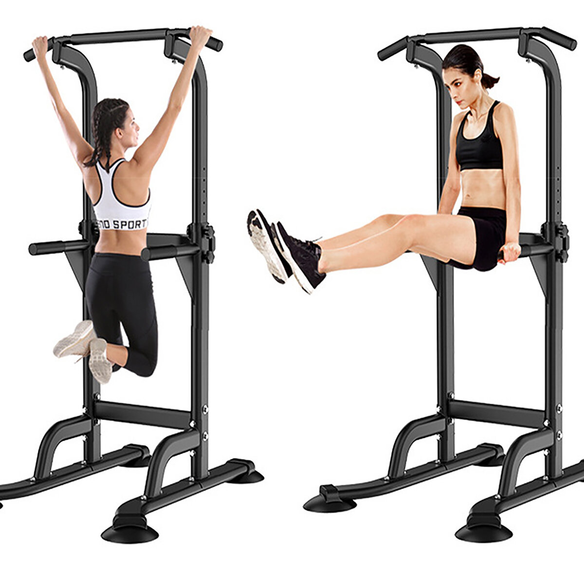 Image of 165CM-210CM Height Adjustable Standing Pull-ups Load Bearing 150KG Easy Assemble Safe Stable Power Tower Fitness Equipme