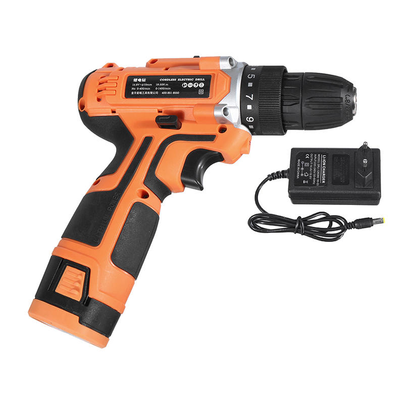 Image of 168V 2 Speed Cordless Power Drill Electric Screwdriver 32Nm Torque 3/8 Inch Keyless Drill Chuck W/ 1 or 2 Li-ion Batter