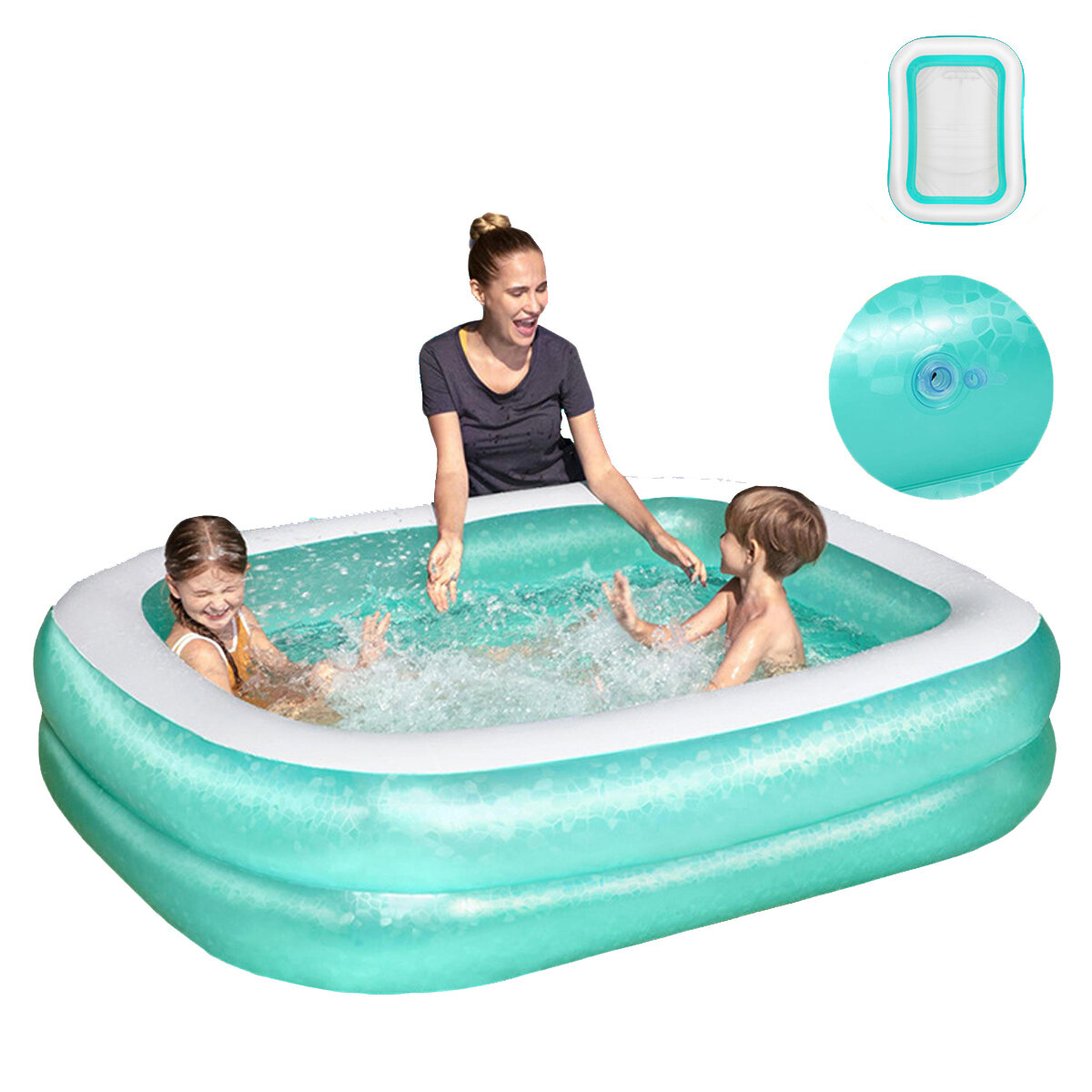 Image of 181 x 130CM Inflatable Swimming Pool Children AdultsSummer Bathing Tub Baby Home Use Inflatable Paddling Pool