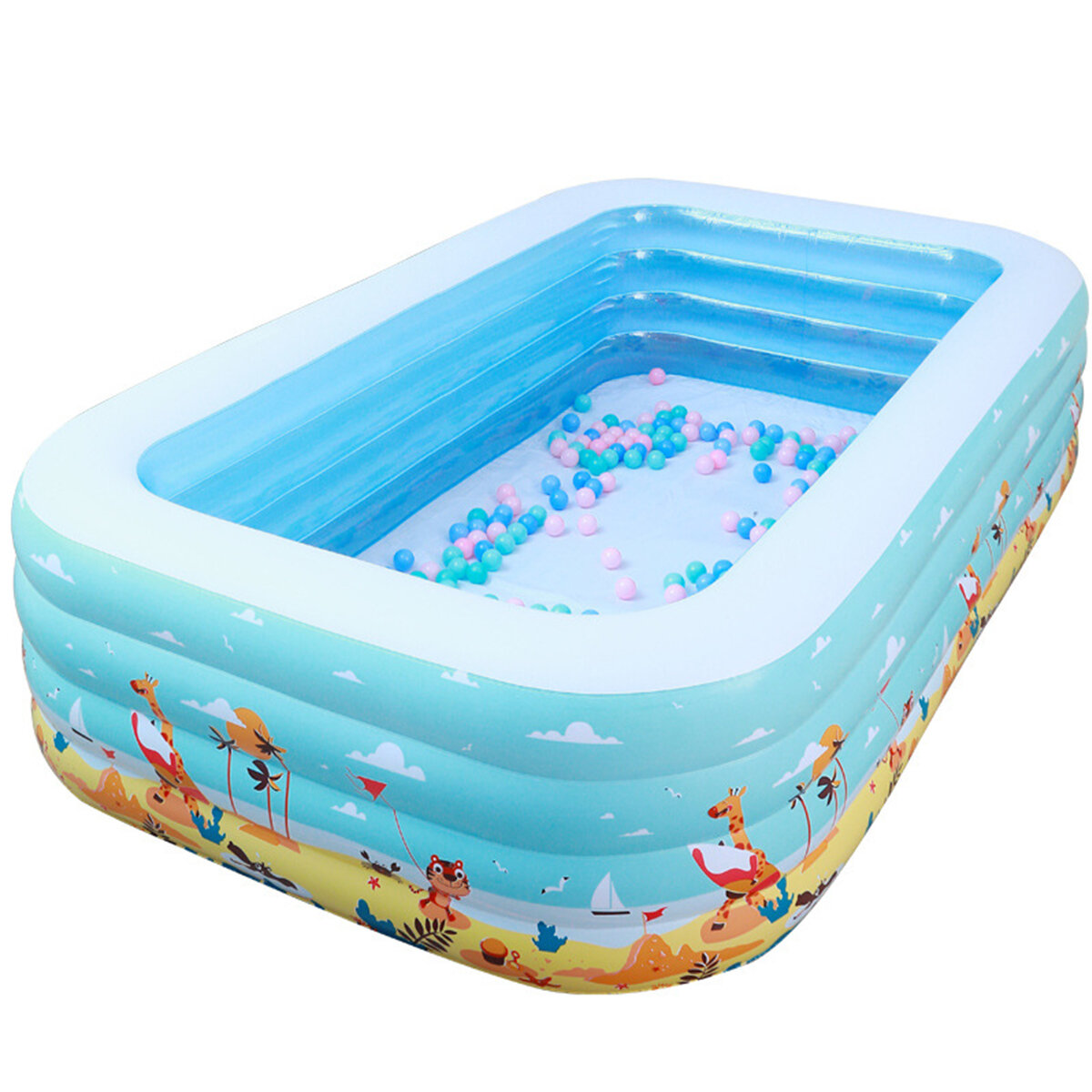 Image of 18/21/36m Inflatable Swimming Pool With Bottom Layer Cotton