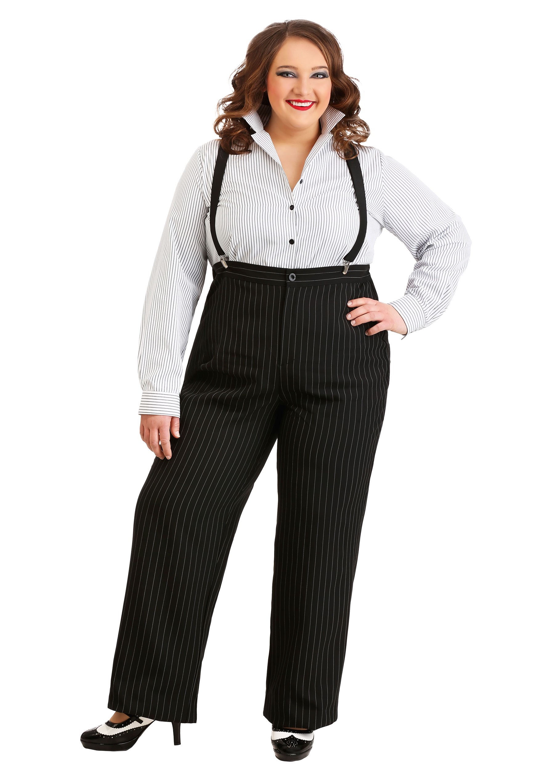 Image of 1920s Gangster Lady Plus Size Costume | Decades Costumes ID FUN6386PL-1X