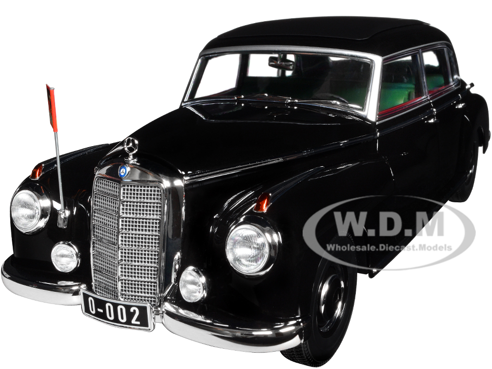 Image of 1955 Mercedes-Benz 300 Black "German Chancellor Konrad Adenauer" 1/18 Diecast Model Car by Norev