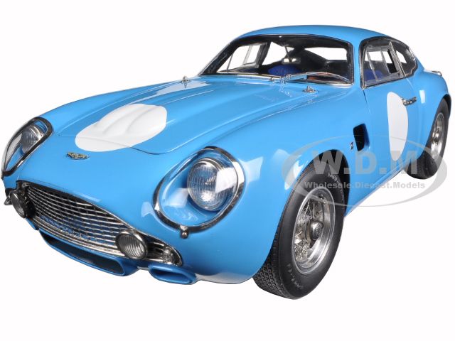 Image of 1961 Aston Martin DB4 GT Zagato Light Blue Limited Edition to 1000 pieces Worldwide 1/18 Diecast Model Car by CMC