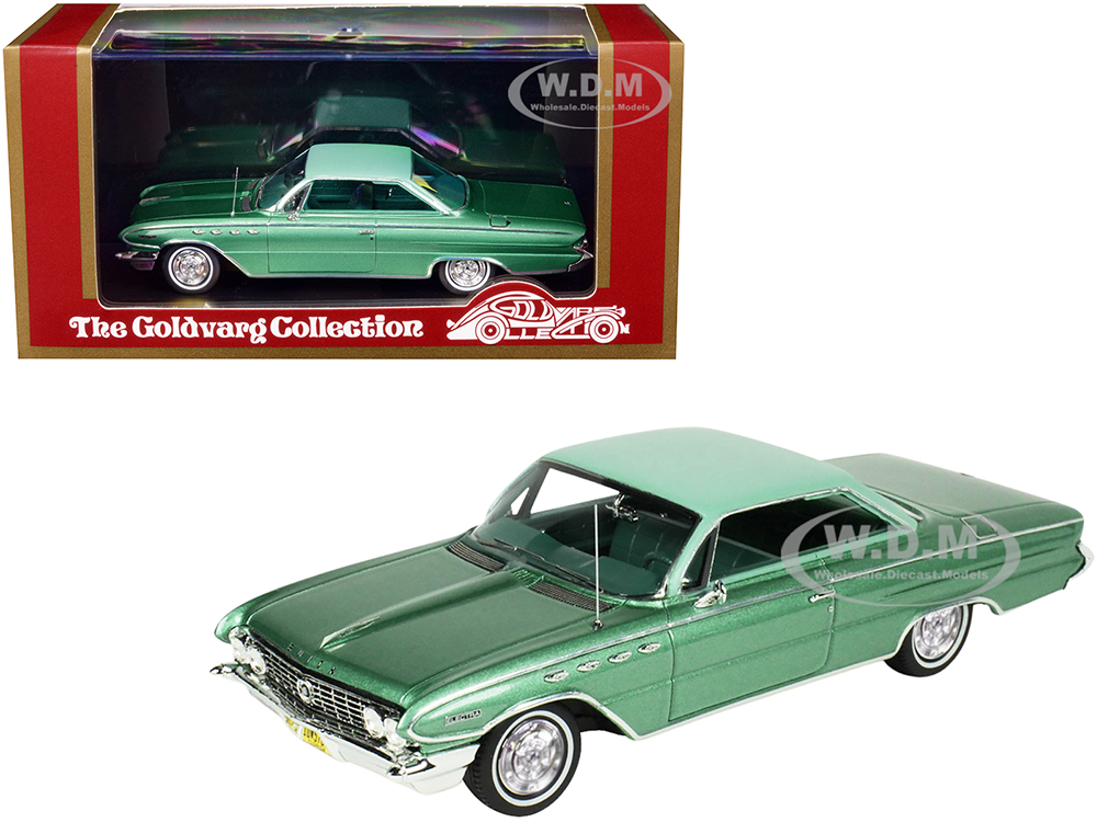 Image of 1961 Buick Electra Dublin Green Metallic with Vinyl Green Top Limited Edition to 250 pieces Worldwide 1/43 Model Car by Goldvarg Collection