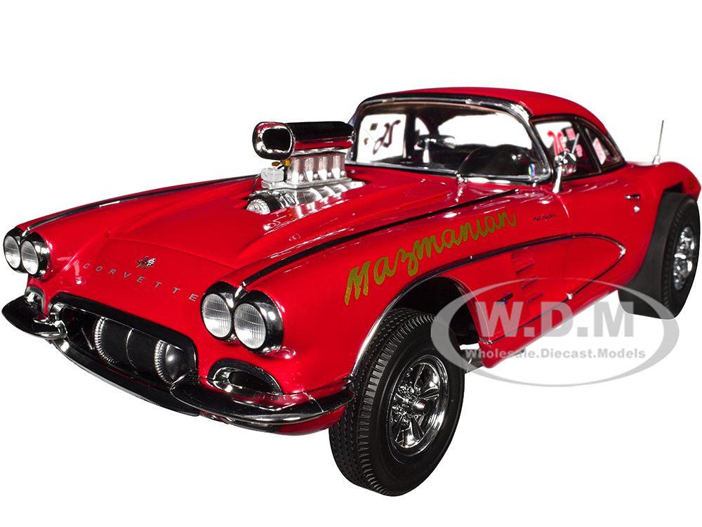 Image of 1961 Chevrolet Corvette Gasser 26 Red "Mazmanian" Limited Edition to 354 pieces Worldwide 1/18 Diecast Model Car by ACME