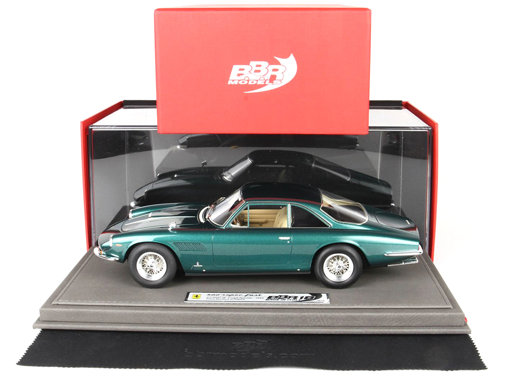 Image of 1964 Ferrari 500 Superfast Speciale S/N 6267 SF Green Metallic "Prince Bernhard of Holland" with DISPLAY CASE Limited Edition to 159 Pieces Worldwide