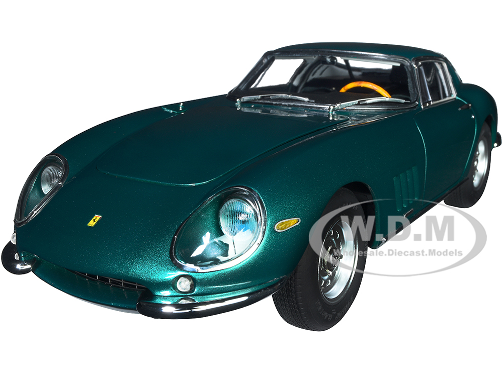 Image of 1966 Ferrari 275 GTB/C Verde Pino Green Metallic Limited Edition to 1000 pieces Worldwide 1/18 Diecast Model Car by CMC