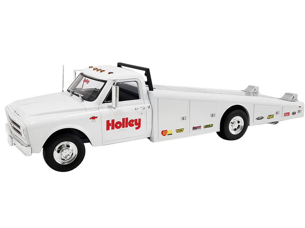 Image of 1967 Chevrolet C-30 Ramp Truck White "Holley Speed Shop" Limited Edition to 200 pieces Worldwide 1/18 Diecast Model Car by ACME