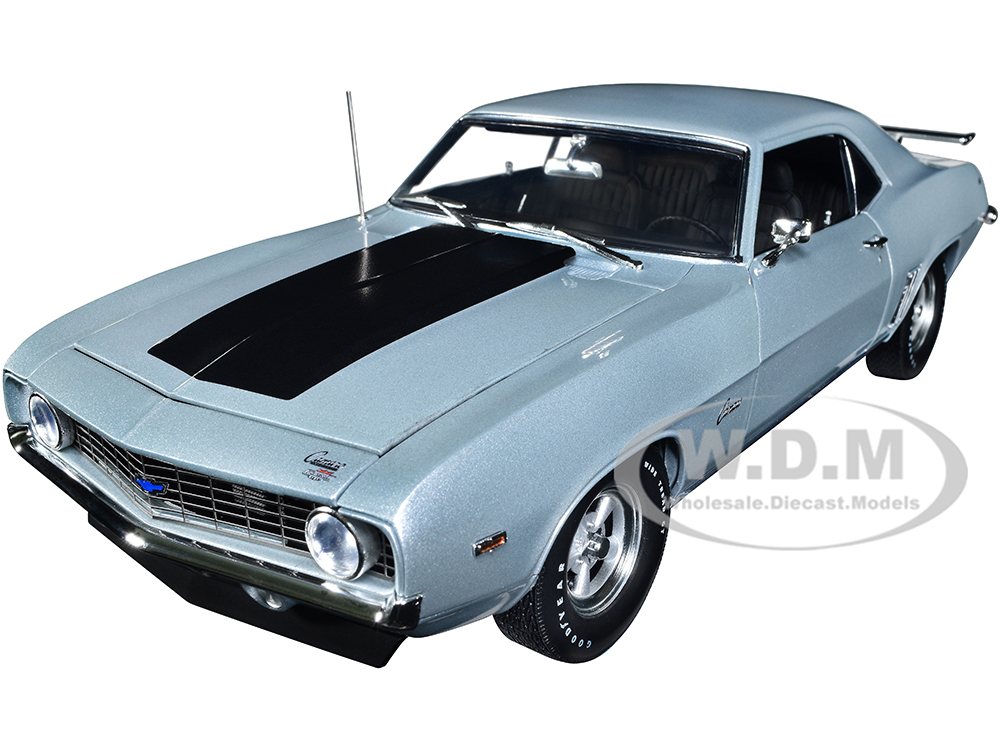 Image of 1969 Chevrolet COPO Camaro Cortez Silver Metallic with Black Hood Stripes Built by Dick Harrell Limited Edition to 1128 pieces Worldwide 1/18 Diecast