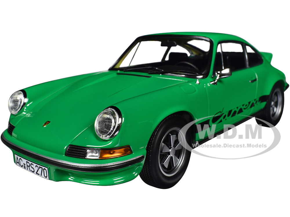 Image of 1973 Porsche 911 RS Touring Green with Black Stripes 1/18 Diecast Model Car by Norev