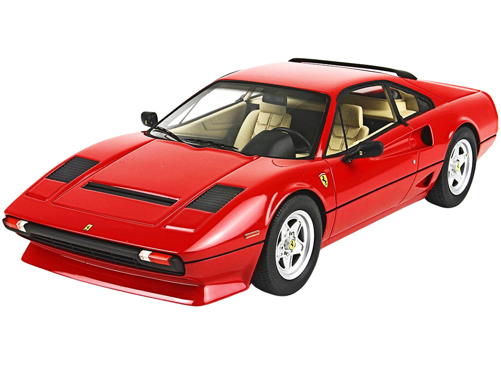 Image of 1982 Ferrari 208 GTB Turbo Rosso Corsa 322 Red with DISPLAY CASE Limited Edition to 437 pieces Worldwide 1/18 Model Car by BBR