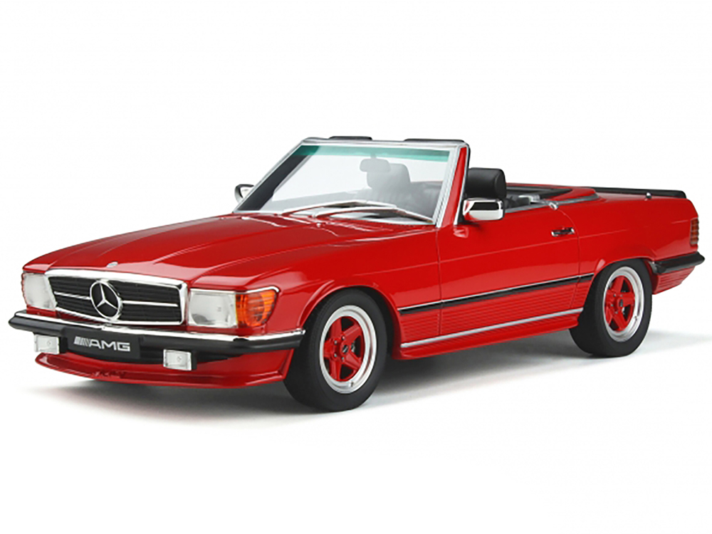 Image of 1986 Mercedes-Benz R107 500 SL AMG Signal Red Limited Edition to 2000 pieces Worldwide 1/18 Model Car by Otto Mobile