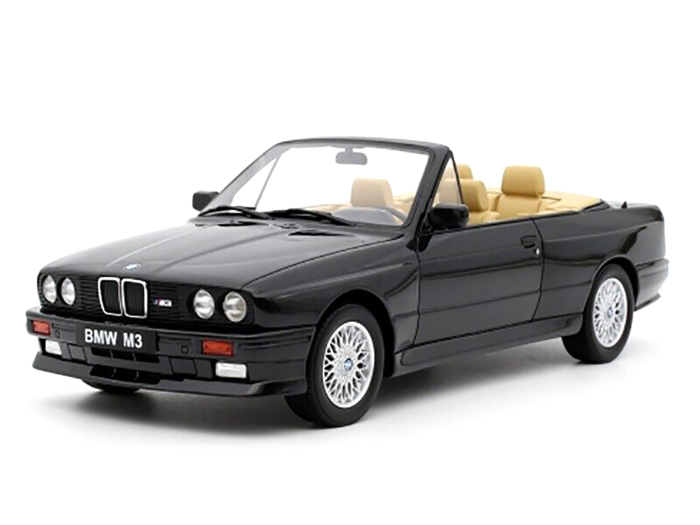 Image of 1989 BMW E30 M3 Convertible Diamond Black Metallic Limited Edition to 3000 pieces Worldwide 1/18 Model Car by Otto Mobile