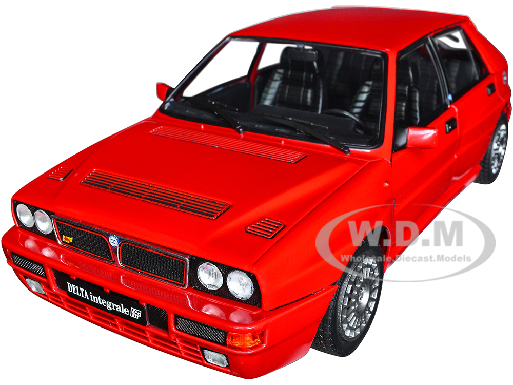 Image of 1991 Lancia Delta HF Integrale Rosso Corsa Red 1/18 Diecast Model Car by Solido