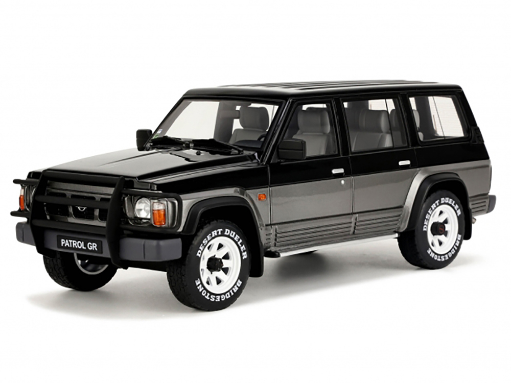 Image of 1992 Nissan Patrol GR Y60 Black and Graphite Gray Limited Edition to 3000 pieces Worldwide 1/18 Model Car by Otto Mobile