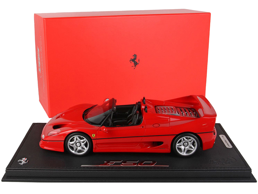 Image of 1995 Ferrari F50 Spider Rosso Corsa Red with DISPLAY CASE Limited Edition to 349 pieces Worldwide 1/18 Model Car by BBR