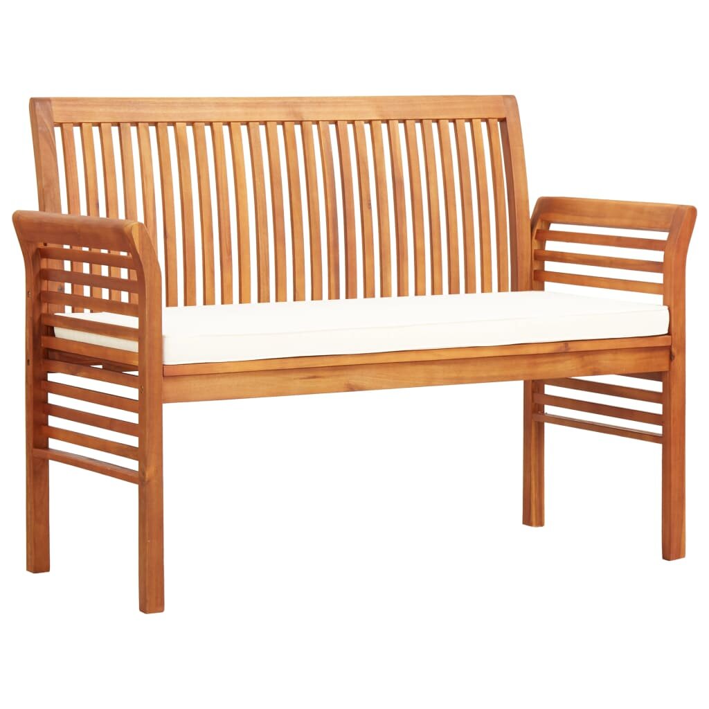 Image of 2-Seater Garden Bench with Cushion 472" Solid Acacia Wood