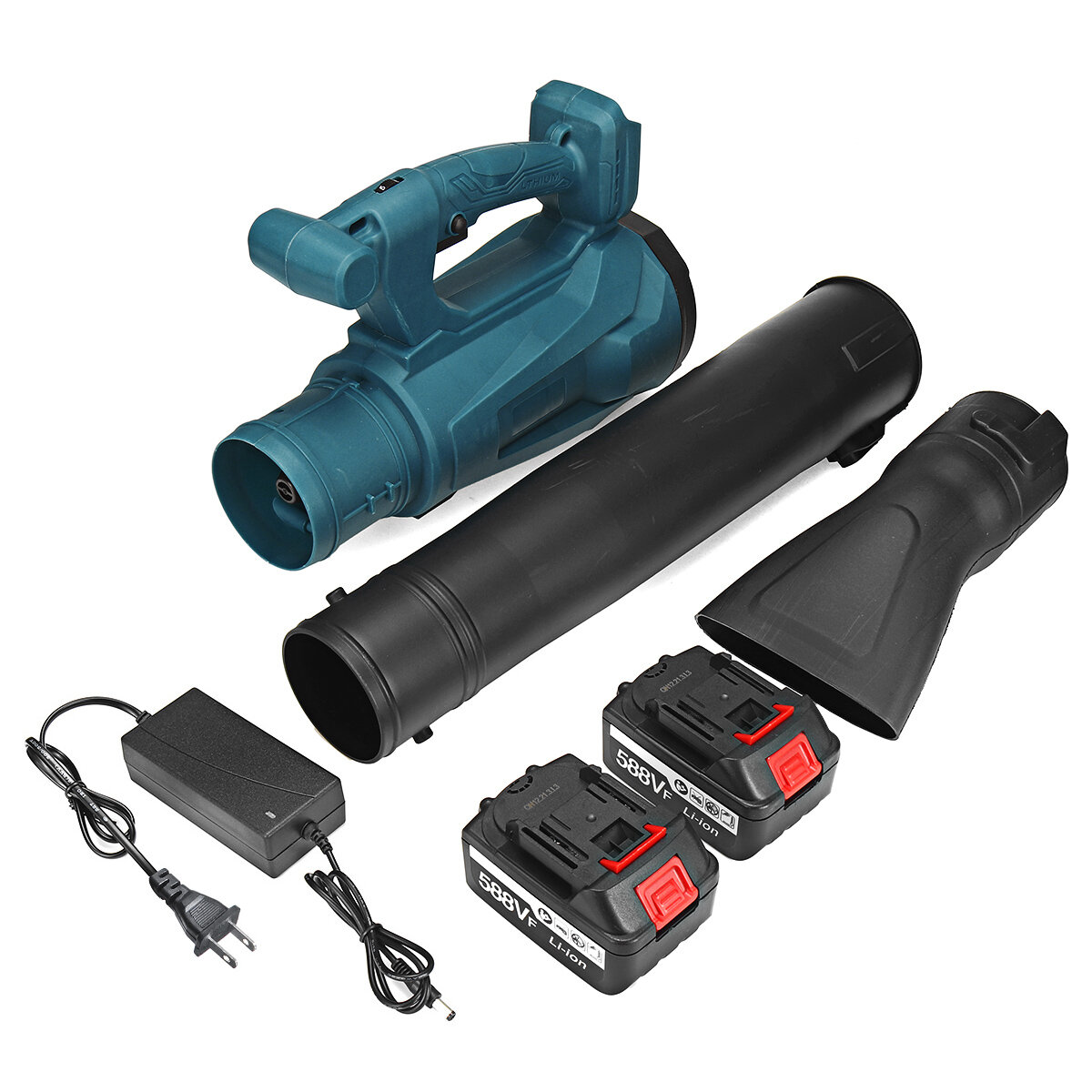 Image of 2 in 1 Electric Air Blower Vacuum Suction for Blowing Dust Pet-Hair Snow Leaves W/ None/1/2 Battery For Makita