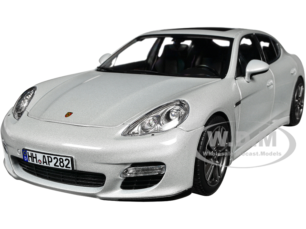 Image of 2009 Porsche Panamera Turbo Silver Metallic 1/18 Diecast Model Car by Norev