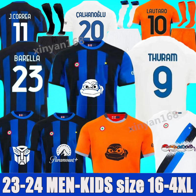 Image of 2023 2024 InterS Special soccer jerseys LAUTARO Transformers CORREA DZEKO BARELLA SKRINIAR Home away third men kids kit 23 24 BROZOVIC footb