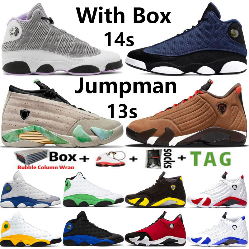 Image of 2023 With Box Jumpman 14 OG 14s Mens Basketball Shoes Winterized Fortune Hyper Royal High 13 13s Houndstooth French Blue Lucky Green Men Spo