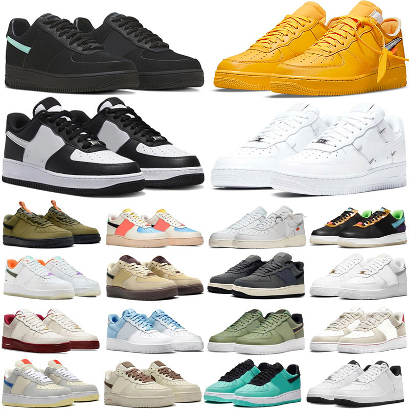 Image of 2024 Classic 1 Casual Shoes One Skate Runner Triple White Black Wheat Ones High Low Cut Trainers 1s Original Skateboard Sports Sneakers size 36-45