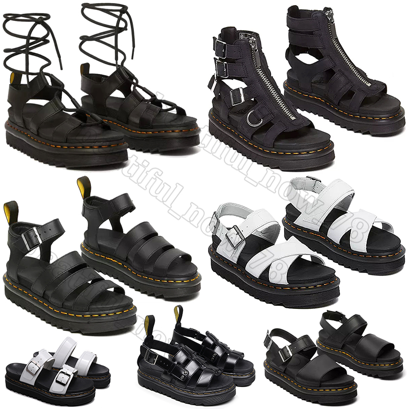 Image of 2024 designer platform sandals for women men gladiator sandal triple black white patent leather slides strap buckle zip slide mens womens sl