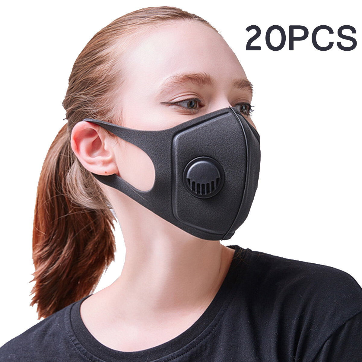 Image of 20PCS PM25 Anti Air Pollution Face Mask Breathable Activated Carbon Mouth Mask Camping Travel Cycling Mask