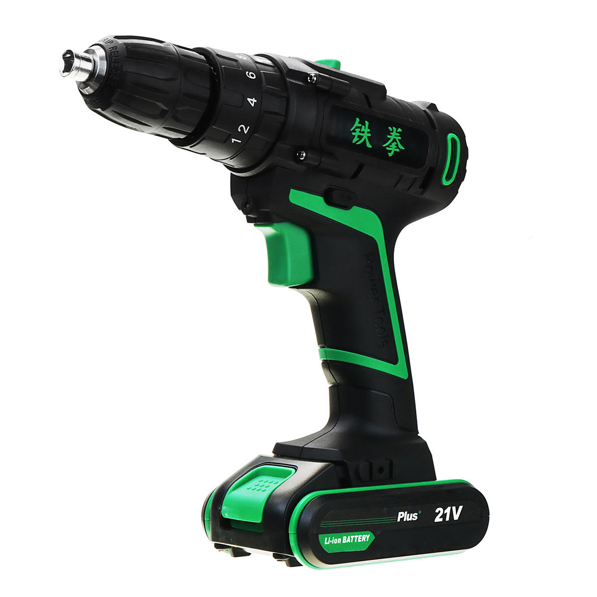 Image of 21V 1500mAh Li-ion Battery Cordless Electric Hammer Power Drill 2 Speed Power Screwdriver