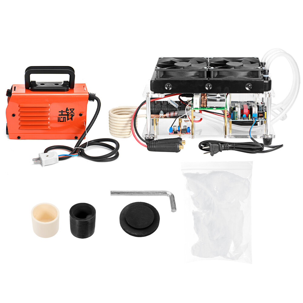 Image of 220V 2100W Mini Induction Heating Machine Heater Air Water Double Cooling DIY Device Science Model Kit