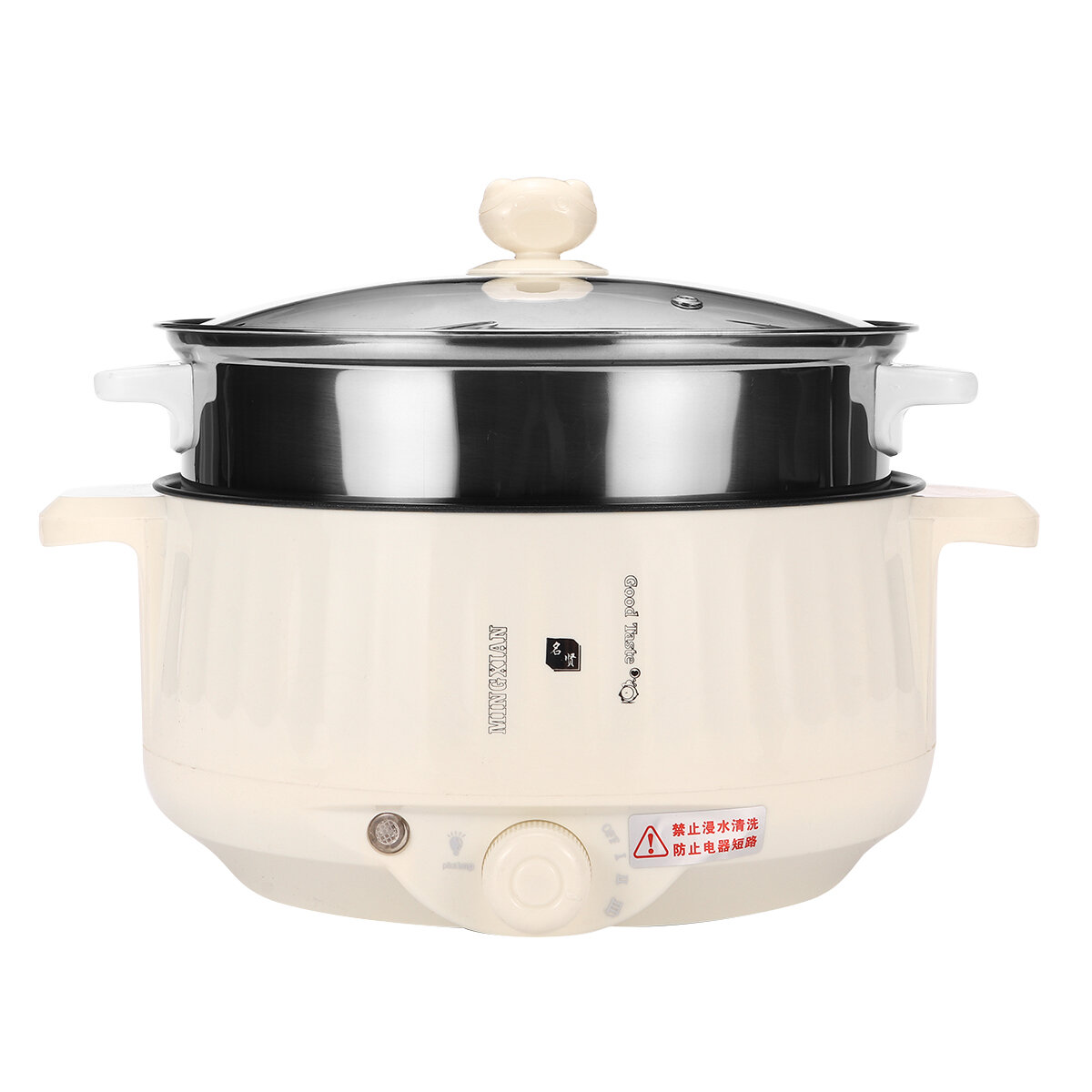 Image of 220V Mini Electric Cooking Pot Multifunction Rice Cooker Hot Pot Noodles Egg Soup Steamer Non-stick Linner Electric Cook