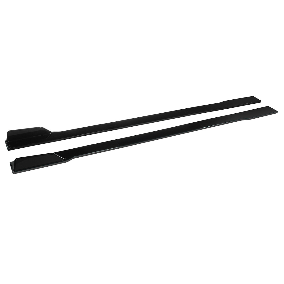 Image of 22M / 866inch Black Modified Three-section Side Skirts Extension Rocker Panel For Chrysler 300 SRT All Models