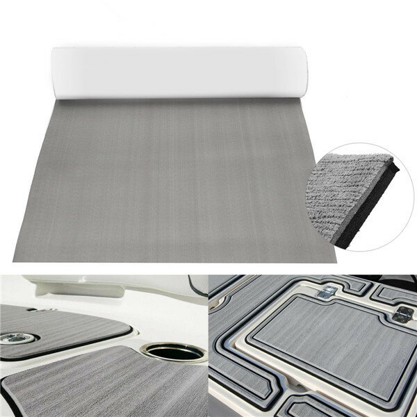 Image of 240cm x 90cm x 6mm EVA Foam Teak Sheet Grey Boat Flooring Faux Teak Decking Sheet Pad