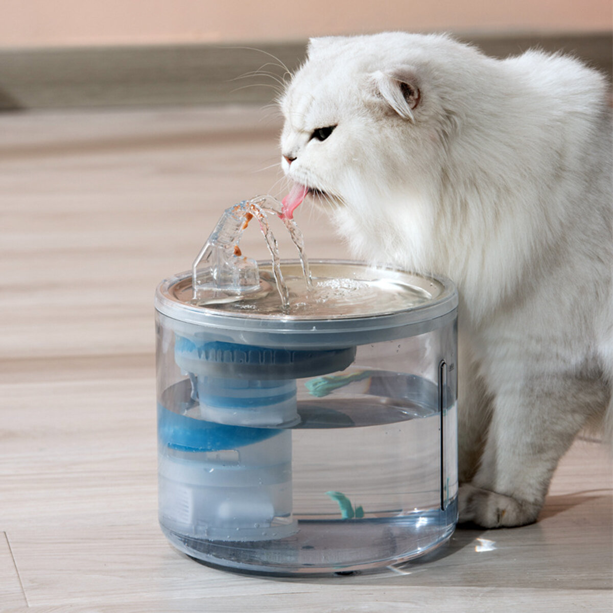 Image of 26L Automatic Cat Water Fountain With Faucet Dog Water Dispenser Transparent