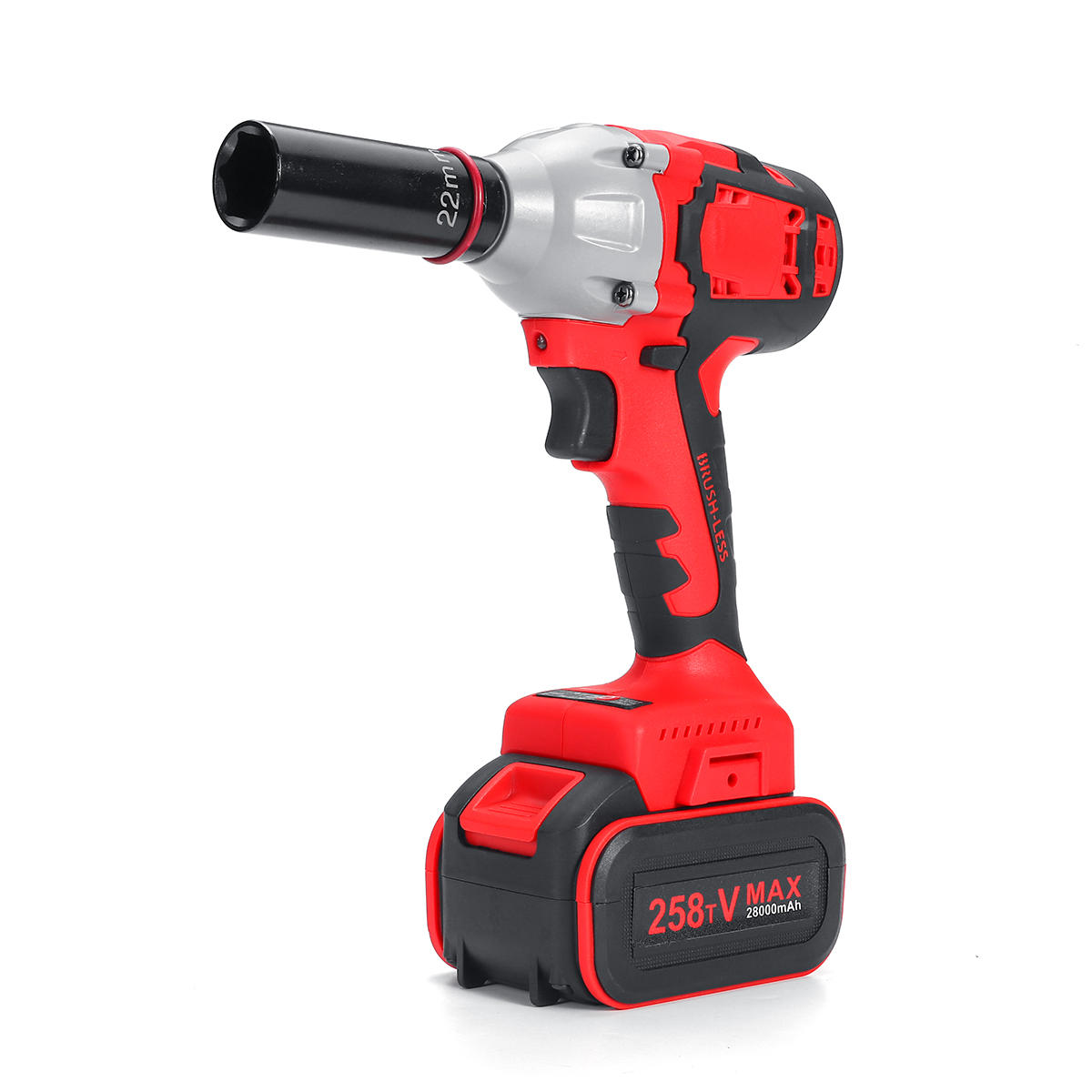 Image of 28000mAh Electric Wrench Power Drill Brushless Impact Wrench Socket Wrench 21VLi Battery Hand Drill Installation Power