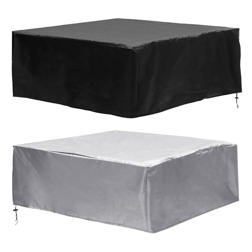 Image of 280x280x80cm 210D Polyester Anti-Dust Sofa Barbecue Stove Furniture Waterproof Cover Black/Silver