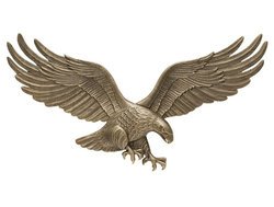 Image of 29" Antique Brass Wall Eagle