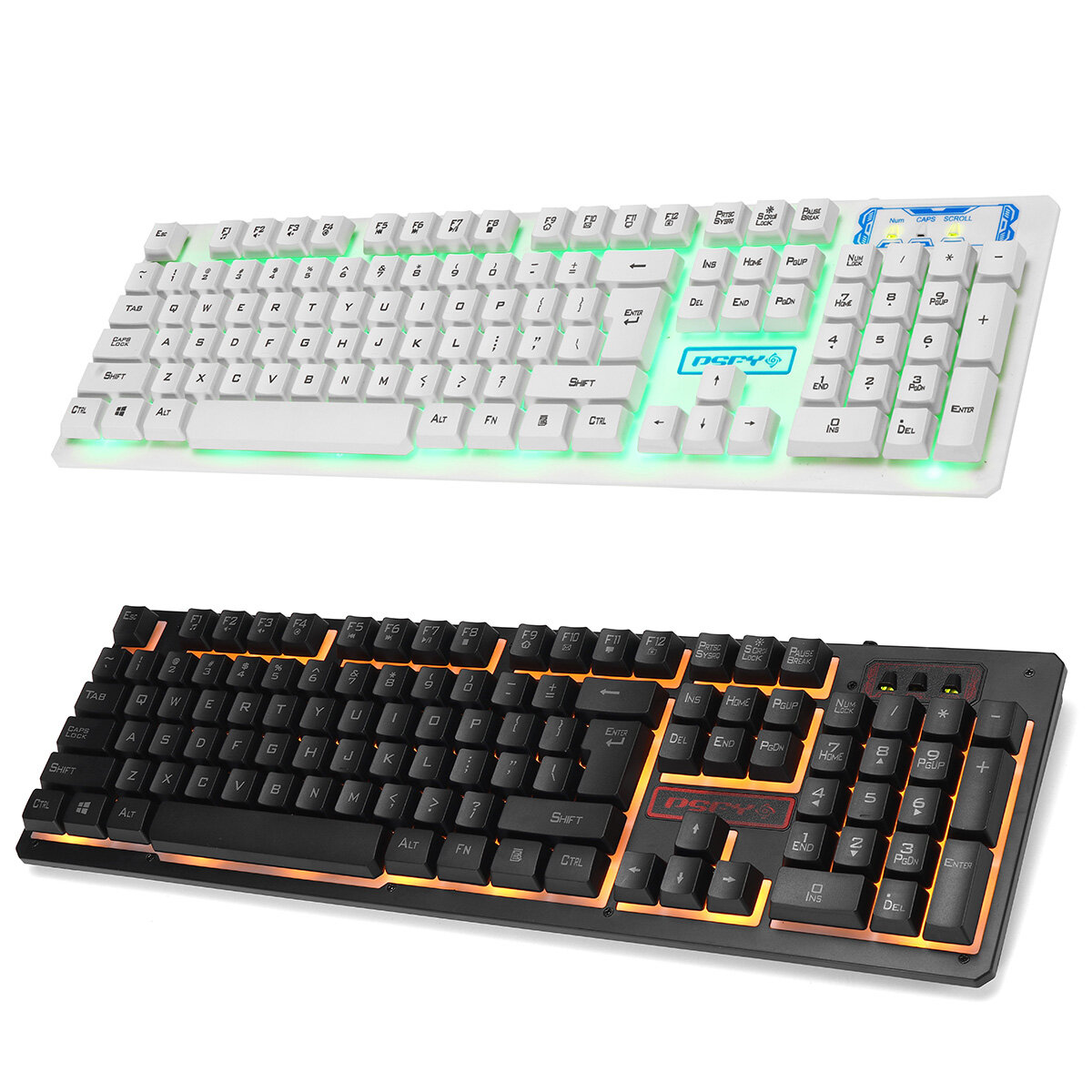 Image of 3-In-1 USB Wired Keyboard 1600DPI Mouse Colorful Headset Set Gaming Backlight Mechanical Keyboard Waterproof for Desktop