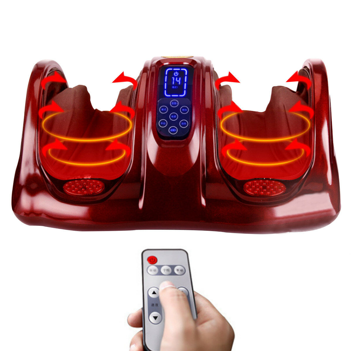 Image of 3 Modes Electric Foot Massager Warm Heating Airbag Deep Kneading Shiatsu Massage Machine