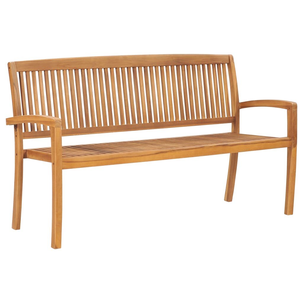 Image of 3-Seater Stacking Garden Bench 626" Solid Teak Wood