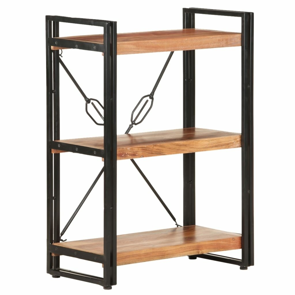 Image of 3-Tier Bookcase 236"x118"x315" Solid Acacia Wood