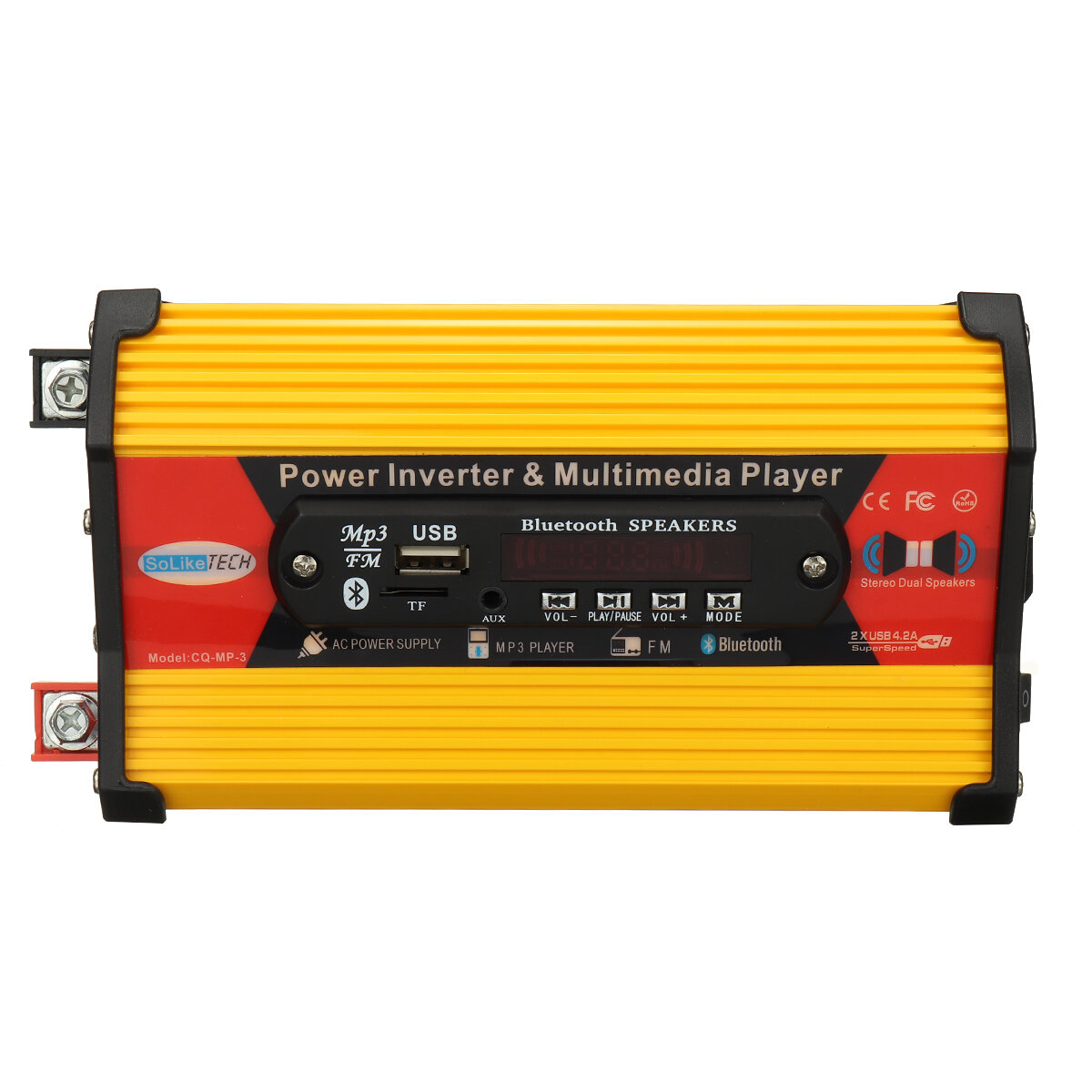Image of 300W 12V To 220V/110V DC 10V~15V Car Inverter Power Supply Modified Sine Wave with MP3 Music Radio bluetooth Function