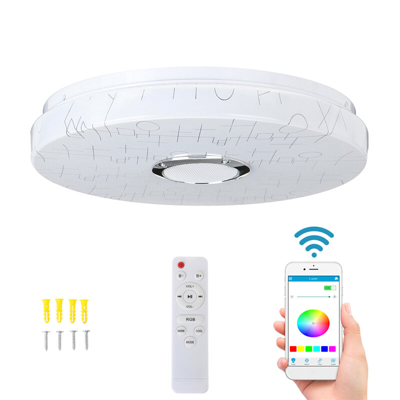 Image of 30W Modern Dimmable LED RGB Bluetooth Music Ceiling Light APP Remote Control