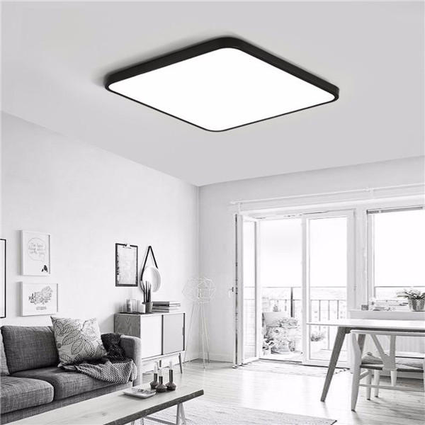 Image of 30W Modern Dimming LED Ceiling Light Surface Mount Lamp with Remote Control for Bedroom Bar