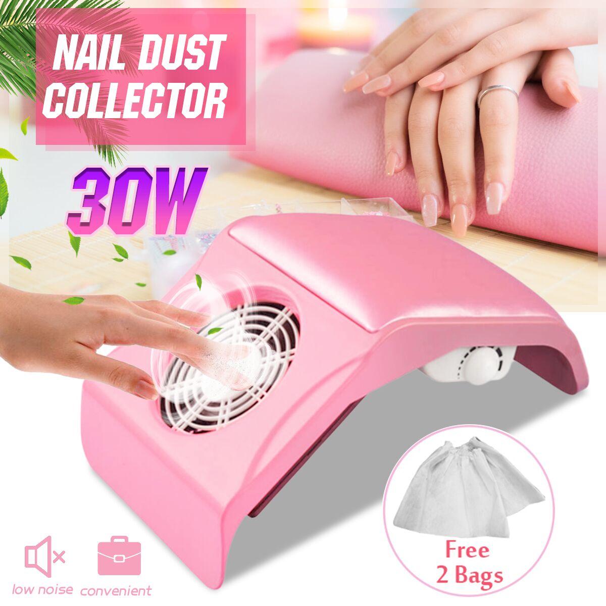 Image of 30W Nail Dust Collector Machine Vacuum Cleaner Dryer Electric Manicure Suction