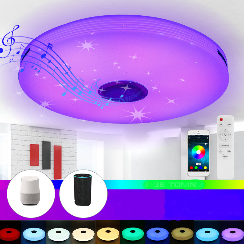 Image of 30cm 220V LED Ceiling Light RGB bluetooth Music Dimmable Lamp APP Remote Control Decoration Home