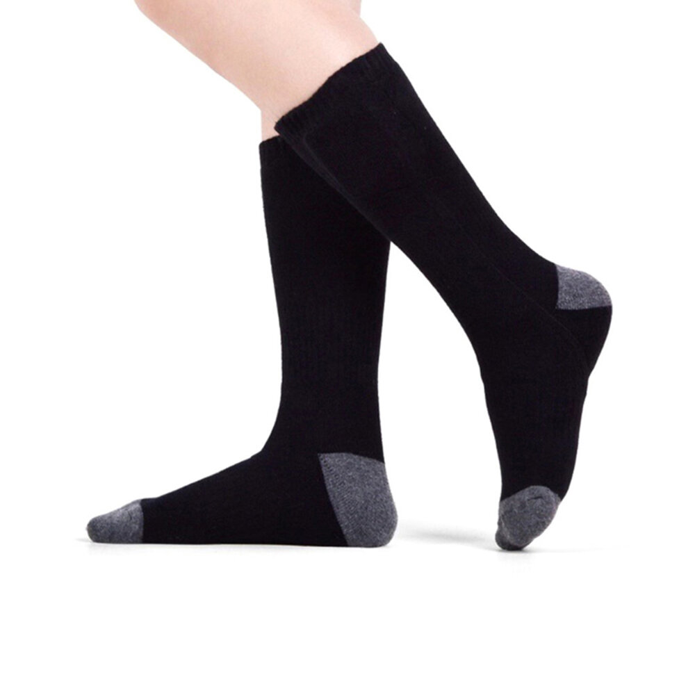 Image of 35°C-55°C 37V Rechargeable Battery Electric Heating Socks Men Women Winter Warm Heated Cotton Stockings