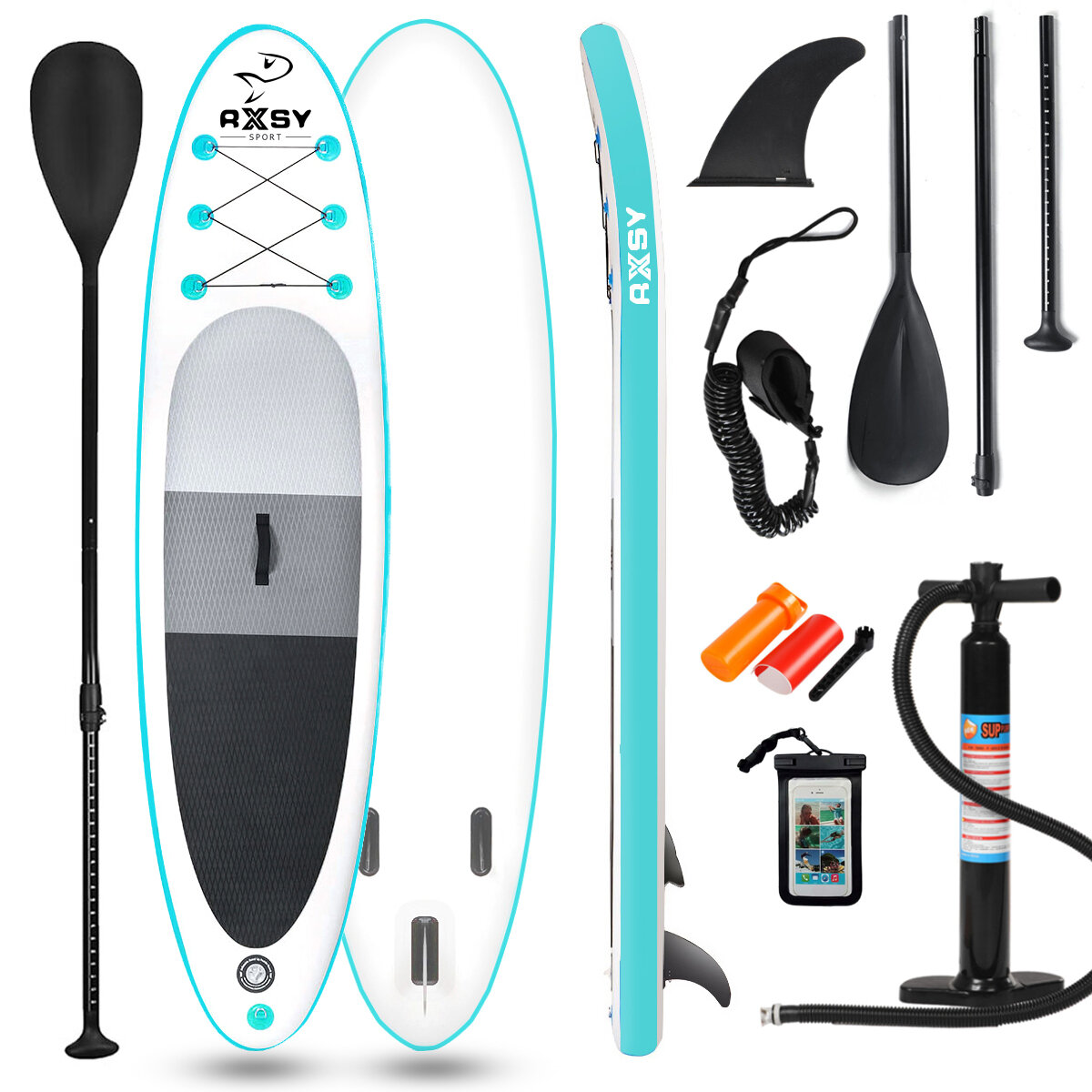 Image of 350 LBS Inflatable Paddle Board 330cm 20PSI Stand Up PVC+EVA Surfboard Surfing Equipment