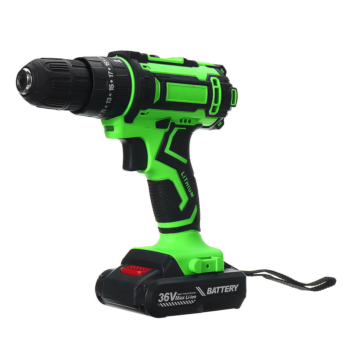 Image of 36V Electric Hand Drill Driver 25+3 Torque Setting Power Drilling DIY Work W/ 1 Or 2 Li-ion battery