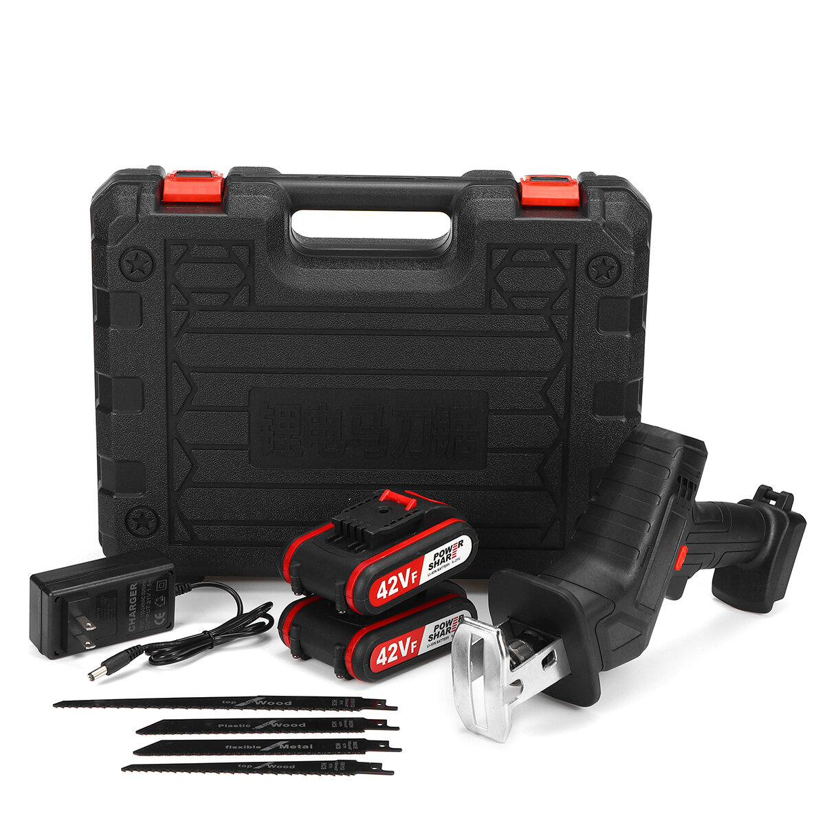 Image of 36VF/42VF Cordless Reciprocating Saw Mini Electric Saws Set W/ 2pcs LI-ION Rechargeable Battery